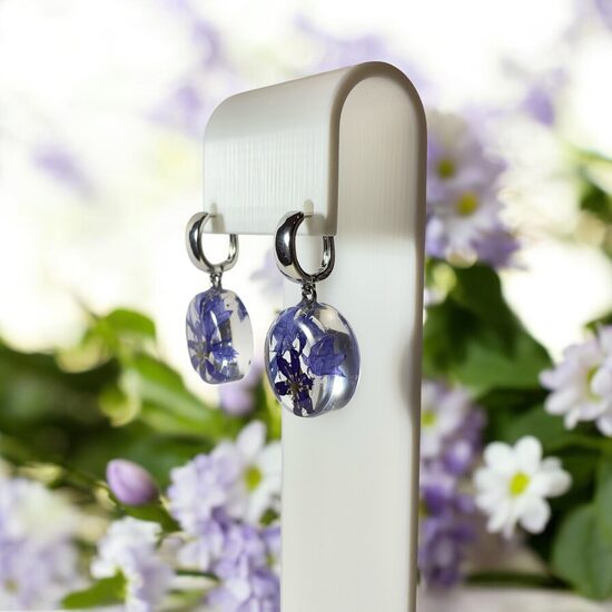 Auskari ar vibulīti un rudzupuķi